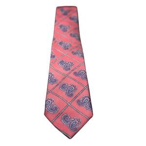 Vintage Ferrell Reed Necktie Silk Paisley Diamond Handmade England Nordstrom